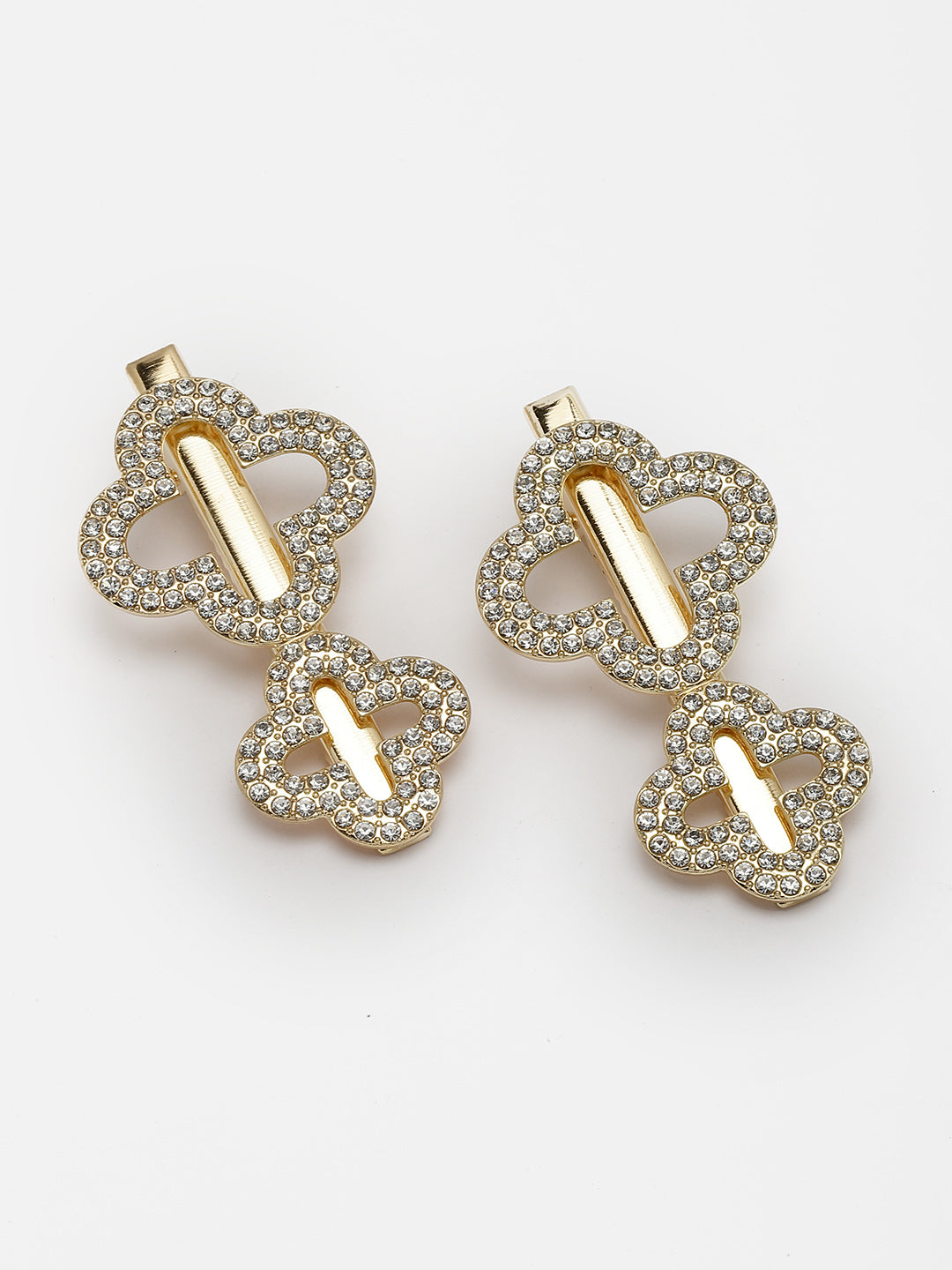 Women Set of 2 Embellished Alligator Hair Clips