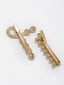 Women Set of 2 Gold-Plated Alligator Hair Clip