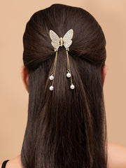 Embellished CZ Studded Butterfly Shaped Claw Clip