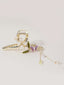 Gold-Plated Pearl Studded Floral Claw Clip