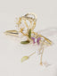 Gold-Plated Pearl Studded Floral Claw Clip