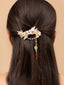 Gold-Plated Embellished French Barrette Clip