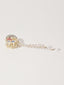 Gold-Plated CZ Stone Studded & Pearl Claw Clip