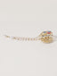 Gold-Plated CZ Stone Studded & Pearl Claw Clip