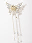 Gold-Plated CZ-Stone Studded Butterfly Shaped Claw Clip