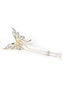 Gold-Plated CZ-Stone Studded Butterfly Shaped Claw Clip