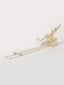 Gold-Plated CZ-Stone Studded Butterfly Shaped Claw Clip