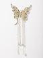 Gold-Plated CZ-Stone Studded Butterfly Shaped Claw Clip