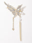 Gold-Plated CZ-Stone Studded Butterfly Shaped French Barrette