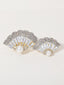 Gold-Plated Cubic Zirconia-Studded Embellished French Barrette