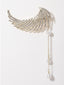 Gold-Plated Cubic Zirconia-Studded Embellished Alligator Hair Clip