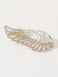 Gold-Plated CZ-Stone Studded Wings Shaped French Barrette