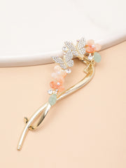 Gold-Plated CZ-Stone Studded Claw Clip