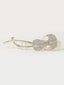 CZ-Stone Studded Gold-Plated Claw Clip