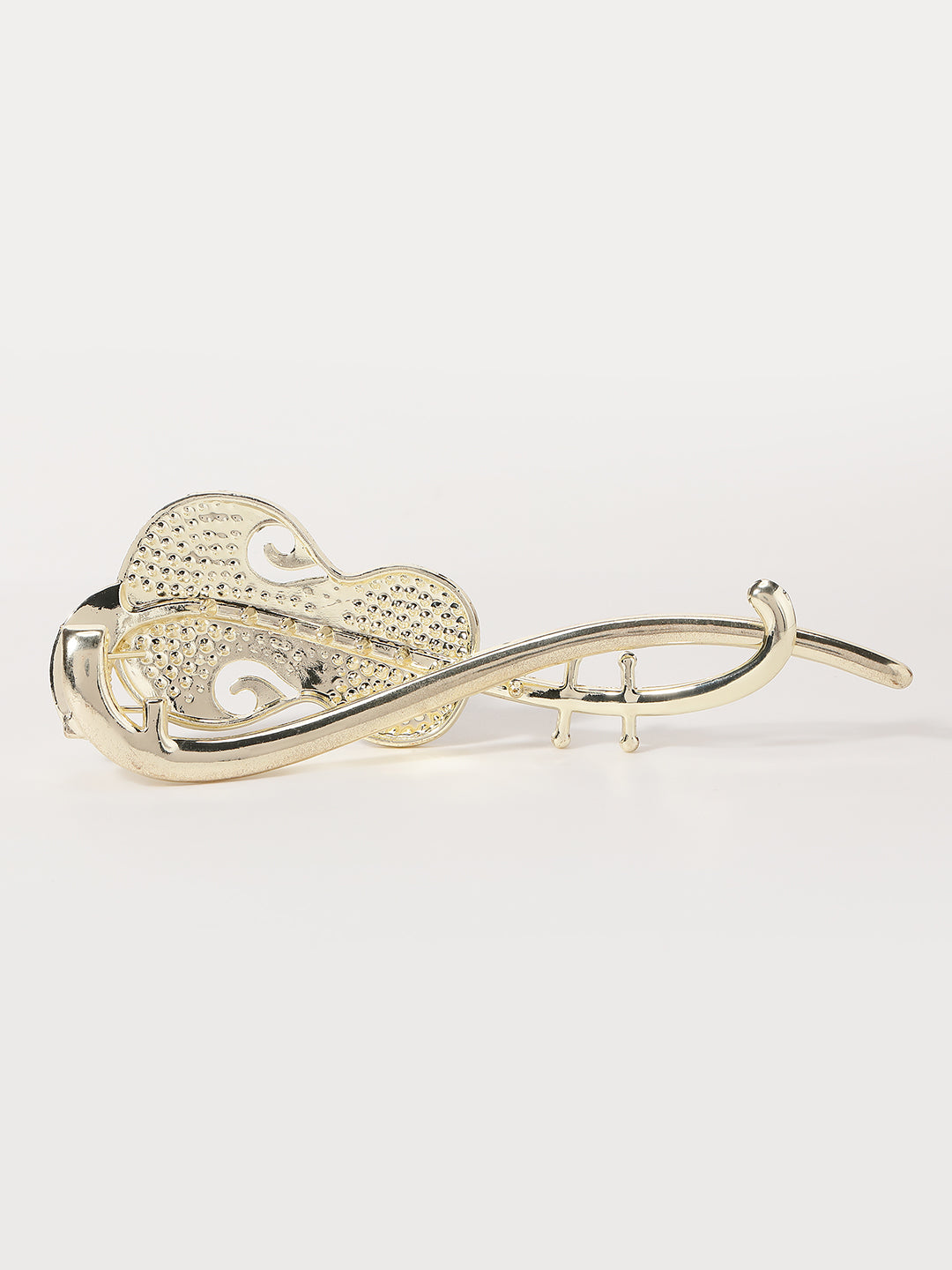 CZ-Stone Studded Gold-Plated Claw Clip