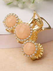 Gold-Plated Embellished Claw Clip