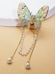 Gold-Plated Embellished Claw Clip