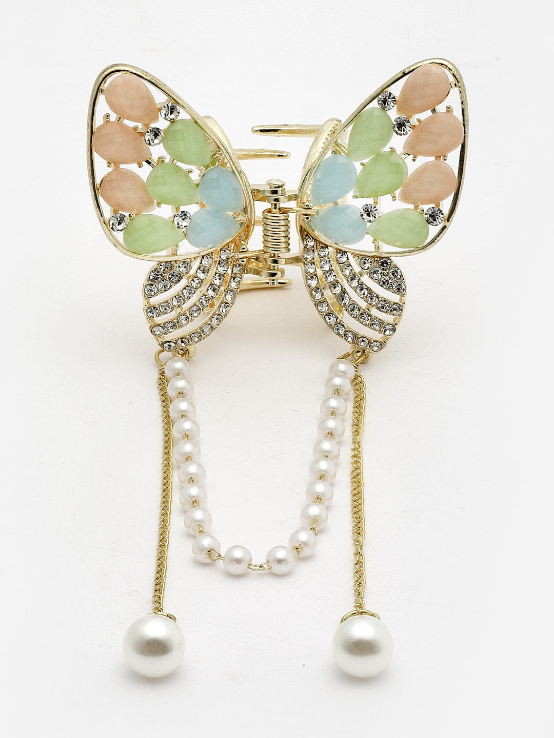 Gold-Plated Embellished Claw Clip