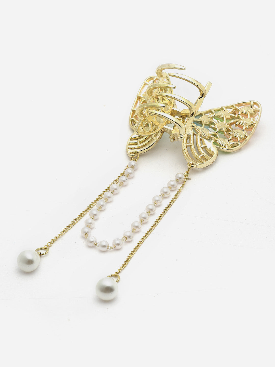 Gold-Plated Embellished Claw Clip