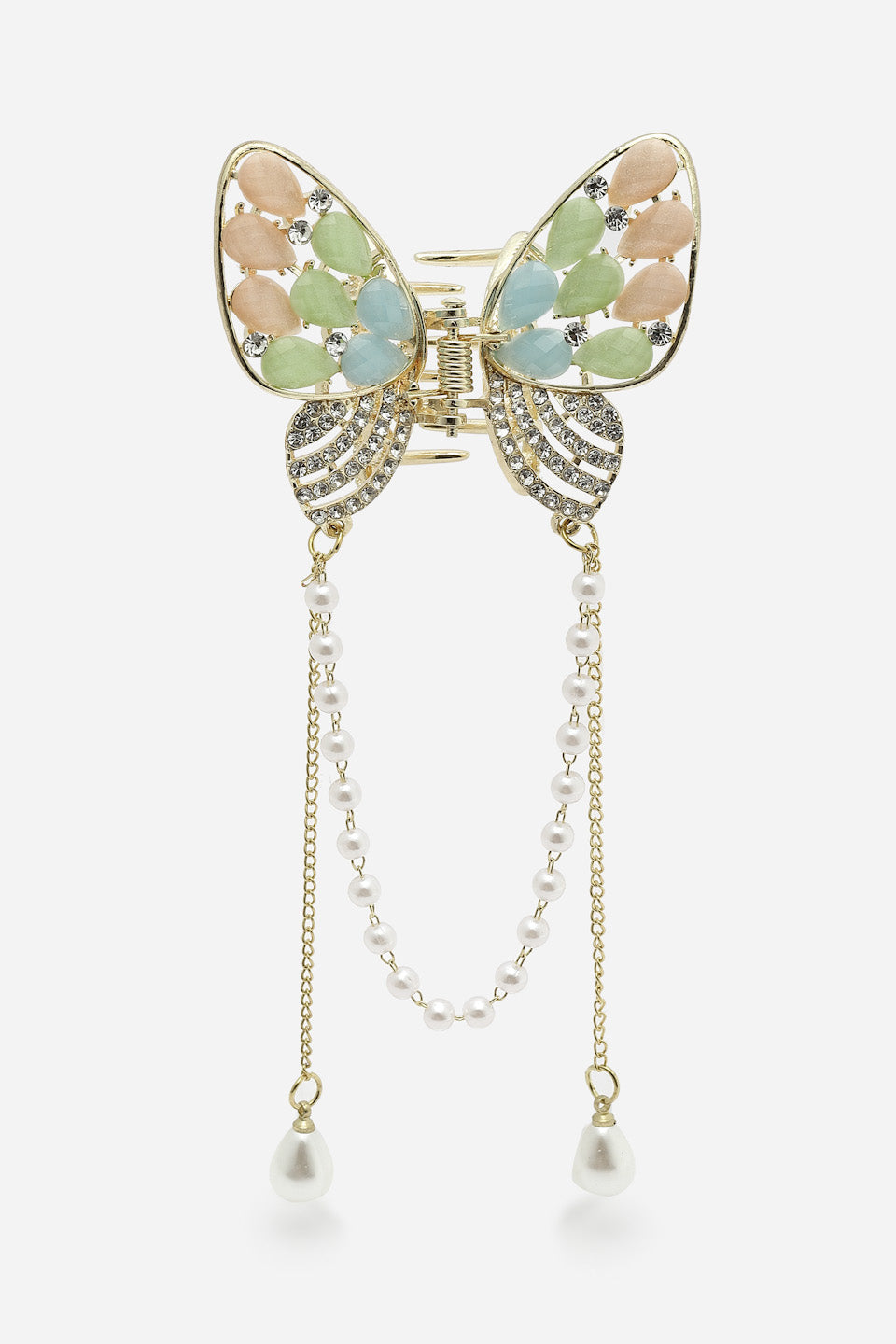 Gold-Plated Embellished Claw Clip