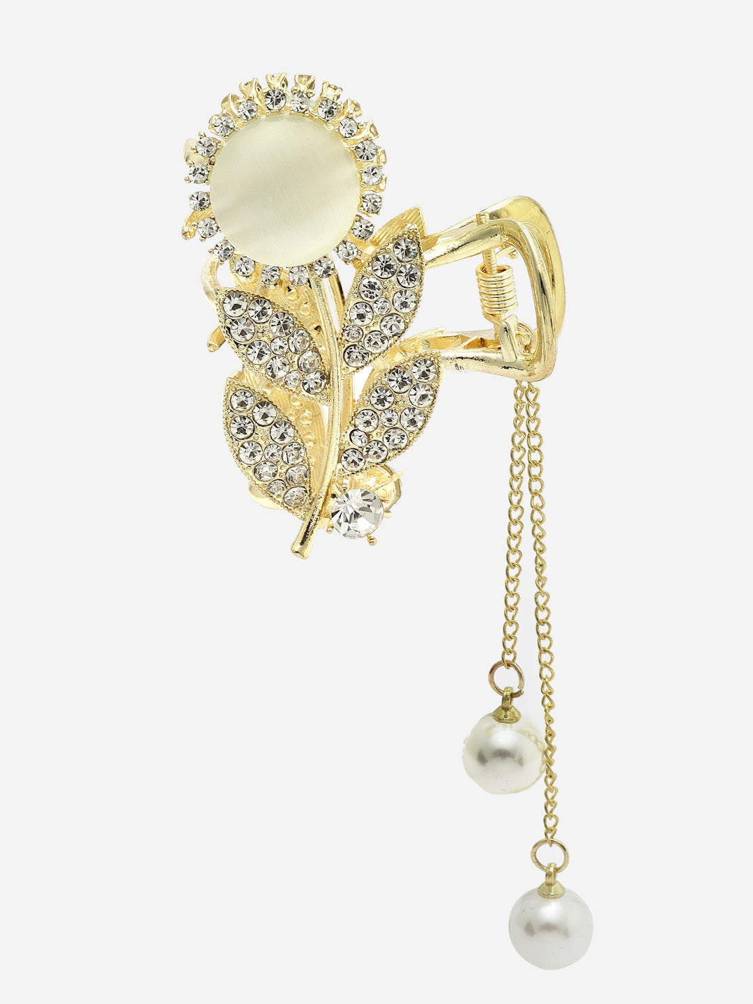 Gold-Plated Embellished Claw Clip