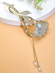 Gold Plated Embellished Claw Clip