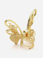 Gold-Plated Embellished Butterfly Design Claw Clip