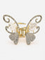 Gold-Plated Embellished Butterfly Design Claw Clip