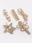 Women Set of 5 Embellished Alligator Hair Clip