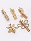 Women Set of 5 Embellished Alligator Hair Clip