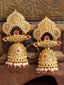 Gold-Toned Dome Shaped Jhumkas Earrings