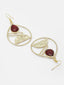 Gold-Plated Stone-Studded Teardrop Shaped Drop Earrings