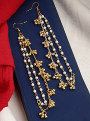 Gold-Plated Pearls Studded Classic Ear Chain