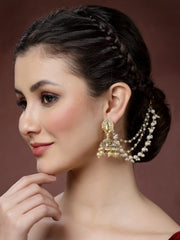 Gold-Plated Pearls Handcrafted Ear Chains