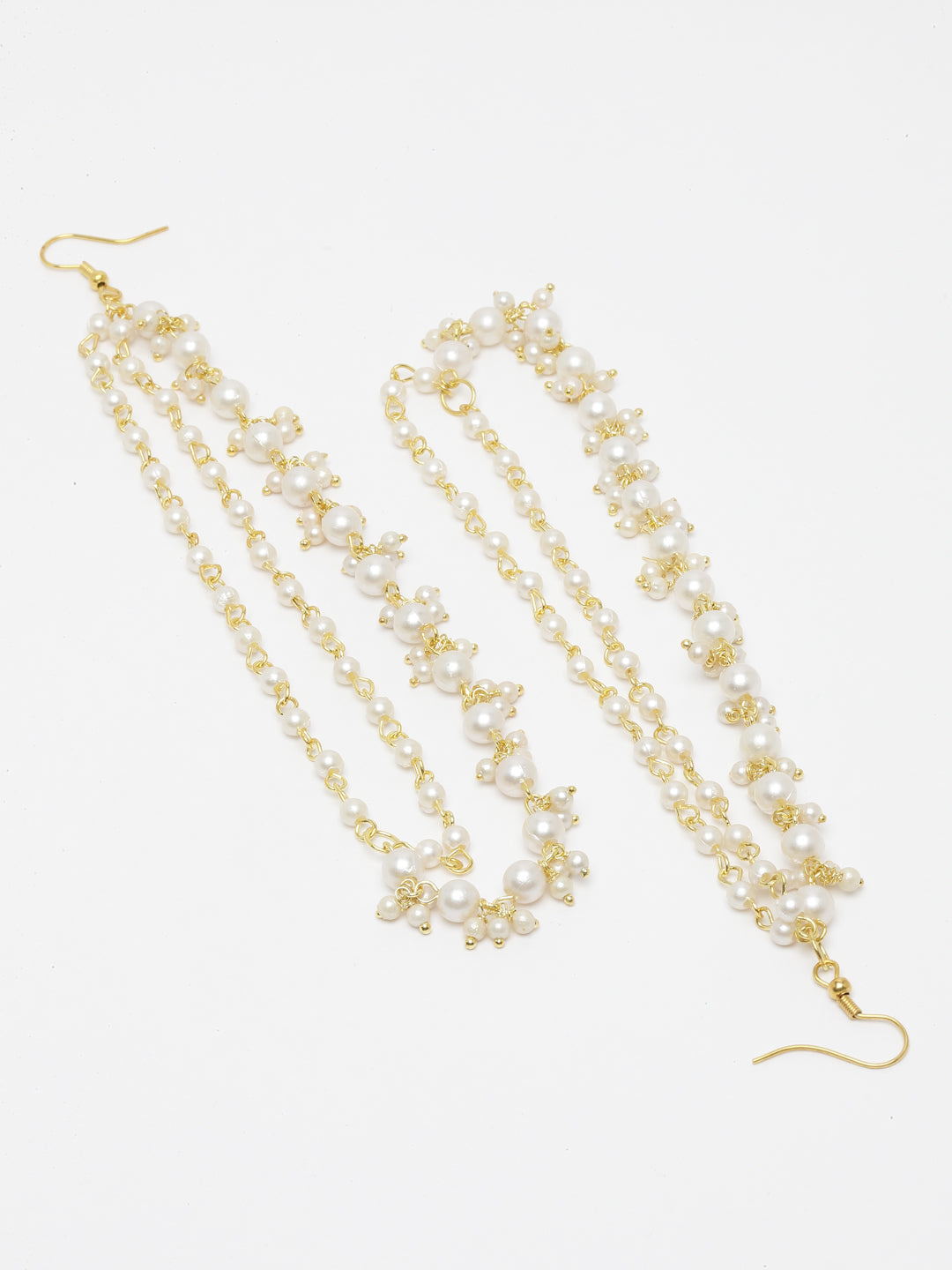 Gold-Plated Pearls Handcrafted Ear Chains