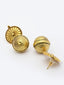 Gold-Plated Circular-Shaped Drop Earrings