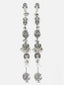 Set Of 6 Silver Plated Oxidised Drop Earrings