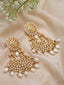 Gold-Plated Kundan Crescent Shaped Chandbalis