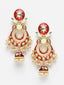 Gold-Plated Pearls Circular Chandbalis