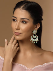 Gold-Toned Contemporary Chandbalis Earrings