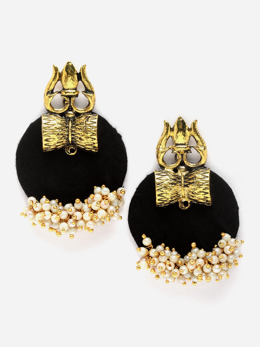 Gold-Plated Circular Jhumkas