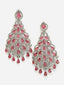 Silver-Plated Teardrop Shaped Drop Earrings