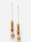 Gold-Plated Leaf Shaped Jhumkas Earrings