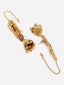 Gold-Plated Leaf Shaped Jhumkas Earrings