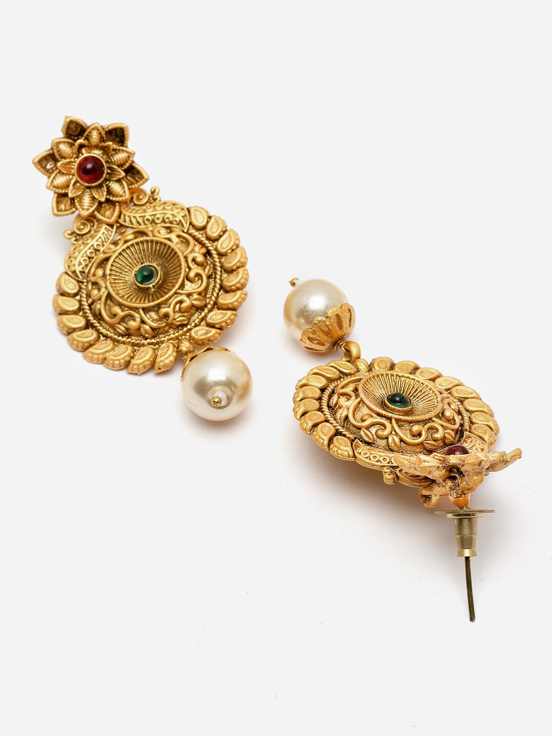 Gold-Plated Contemporary Drop Earrings