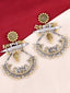 Gold-Plated Beads Beaded Crescent Shaped Chandbalis