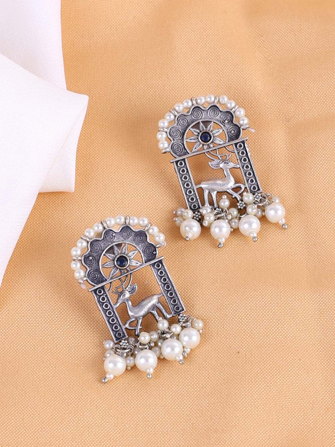 Silver-Plated Drop Earrings