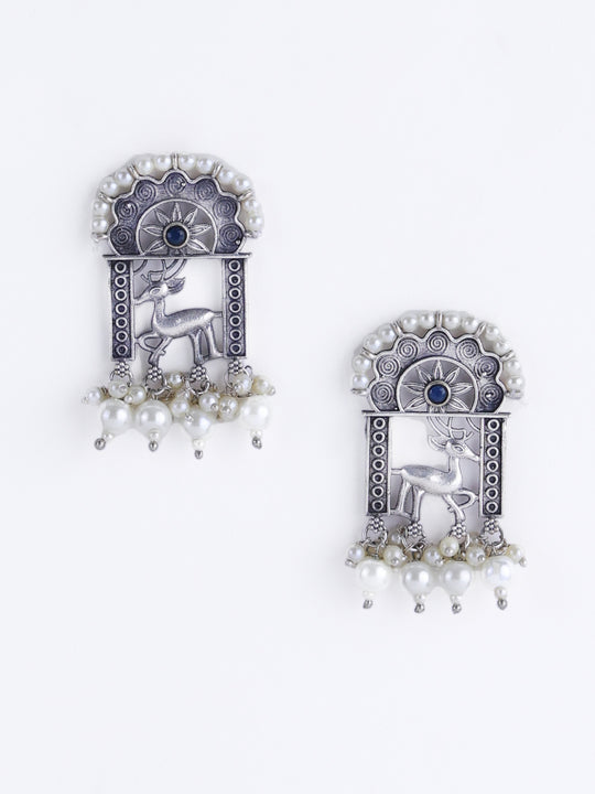 Silver-Plated Drop Earrings