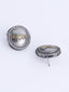 Silver Plated Circular Stud Earrings