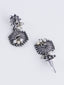 Silver-Plated Oxidised Pearls Drop Earrings